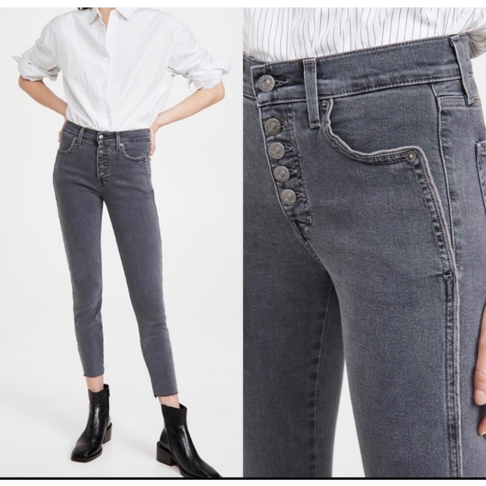 Veronica Beard Debbie High-Rise Skinny Jeans Size‎ 27 Stonington Washed Black